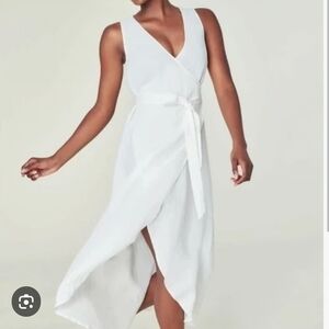 Polo by Ralph Lauren White Sleeveless Wrap Madi Dress